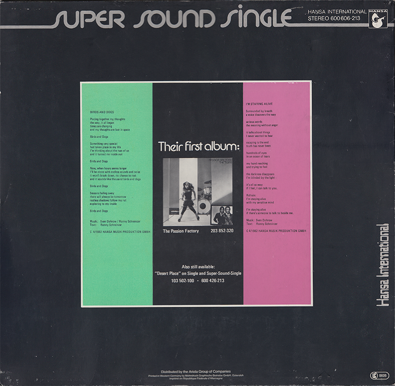 The Twins (12" Maxi Single) Birds And Dogs