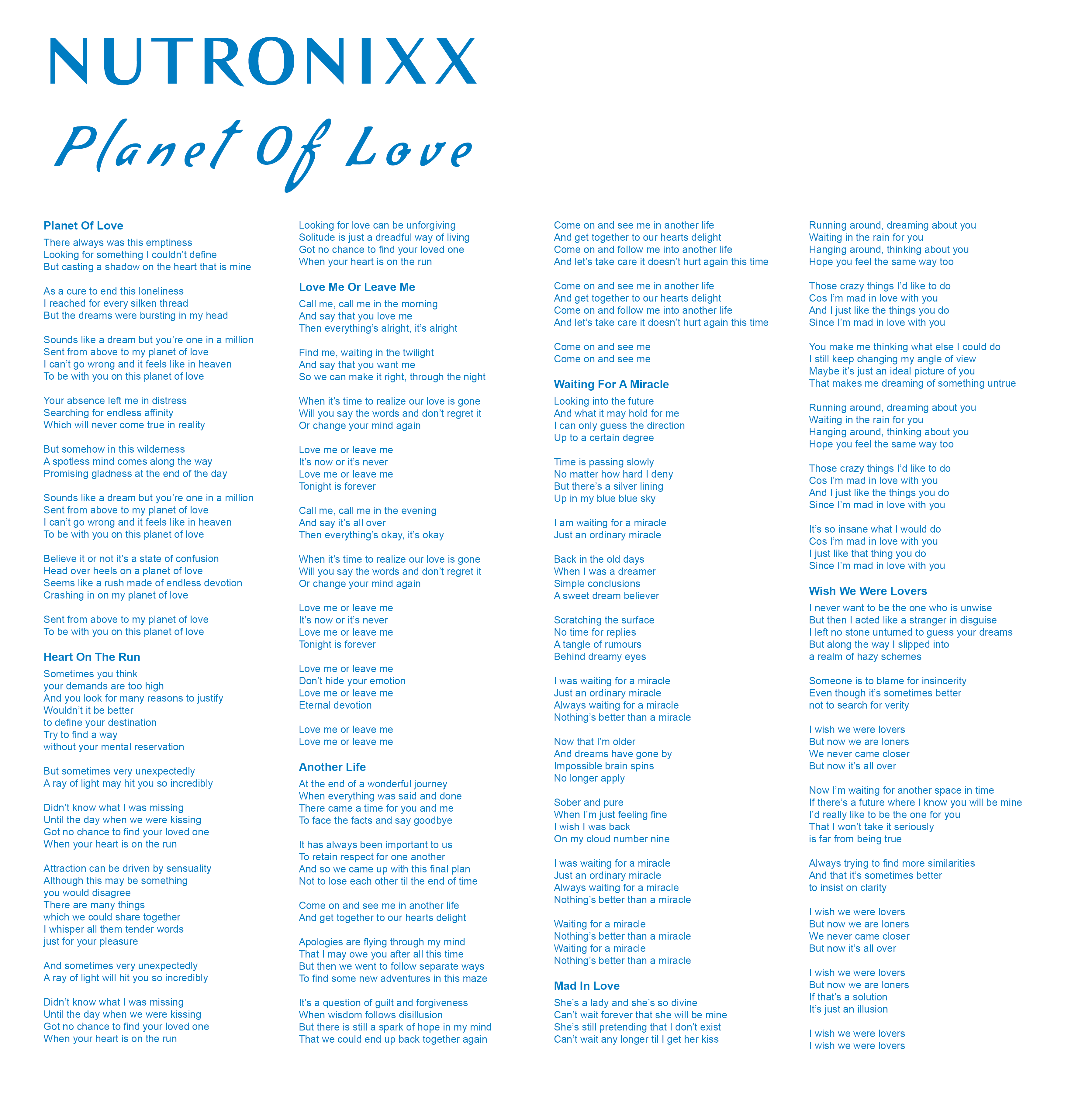 Nutronixx (LP) Planet Of Love