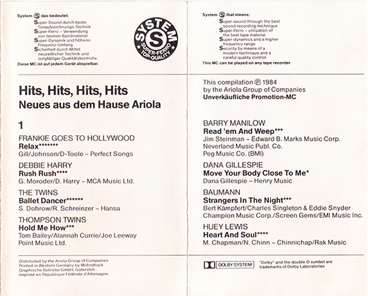 Hits Hits Hits - Promo MC