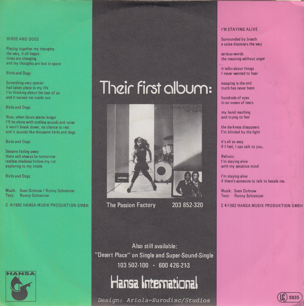 The Twins (7" Single) Birds And Dogs