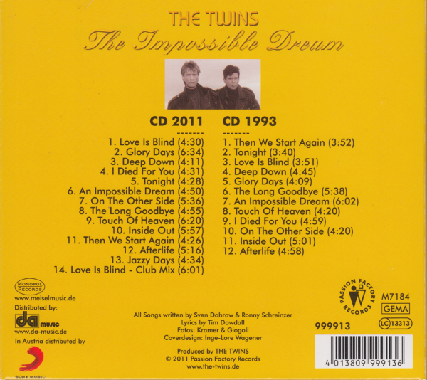 The Impossible Dream (Doppel CD - Download Version)