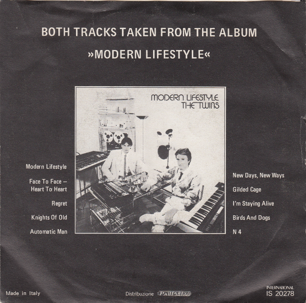 The Twins (7" Single) Face To Face - Heart To Heart