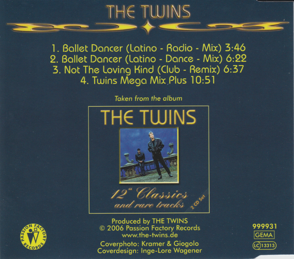 The Twins (CD Single) Ballet Dancer - Latino Mix